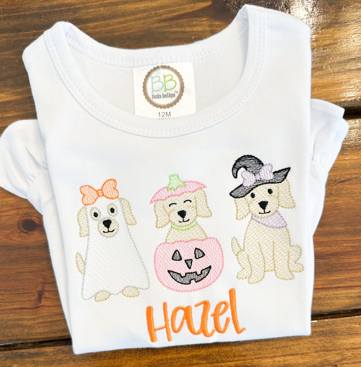 Halloween Puppy Dog Trio with Bows
