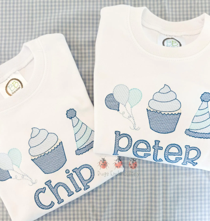 Blue Birthday Cupcake