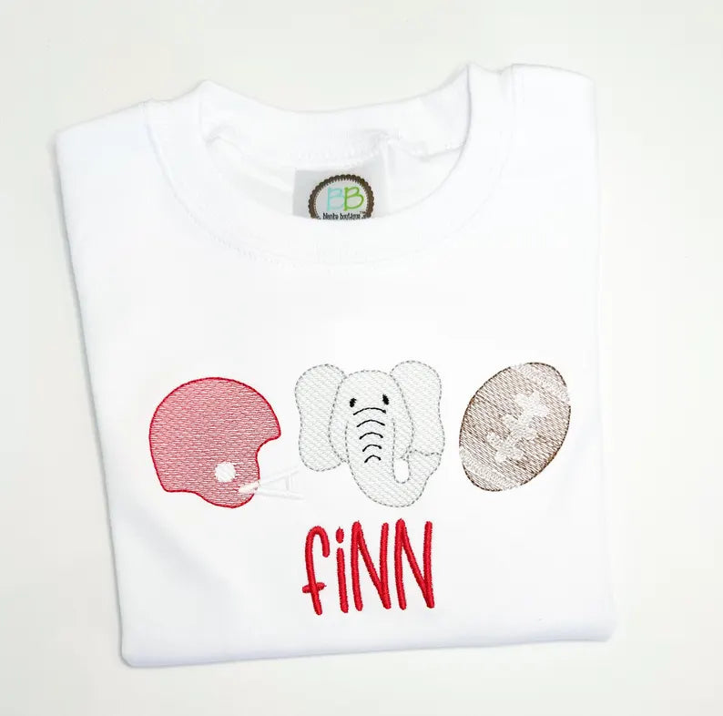 Elephant Football Helmet Trio